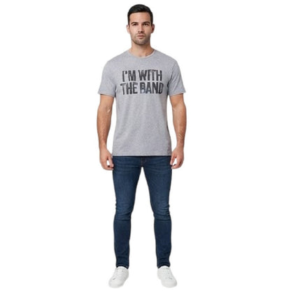 Grey - Side - AWD Unisex Adult I´m With The Band T-Shirt