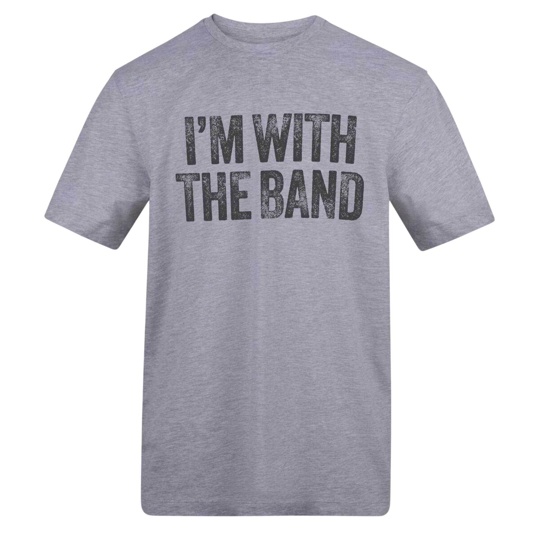 Grey - Front - AWD Unisex Adult I´m With The Band T-Shirt