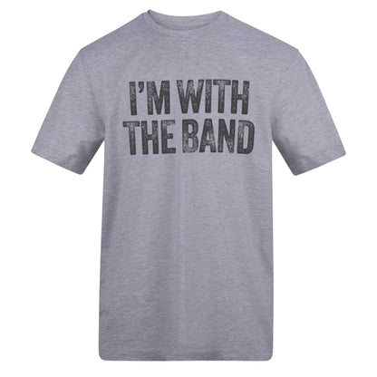 Grey - Front - AWD Unisex Adult I´m With The Band T-Shirt