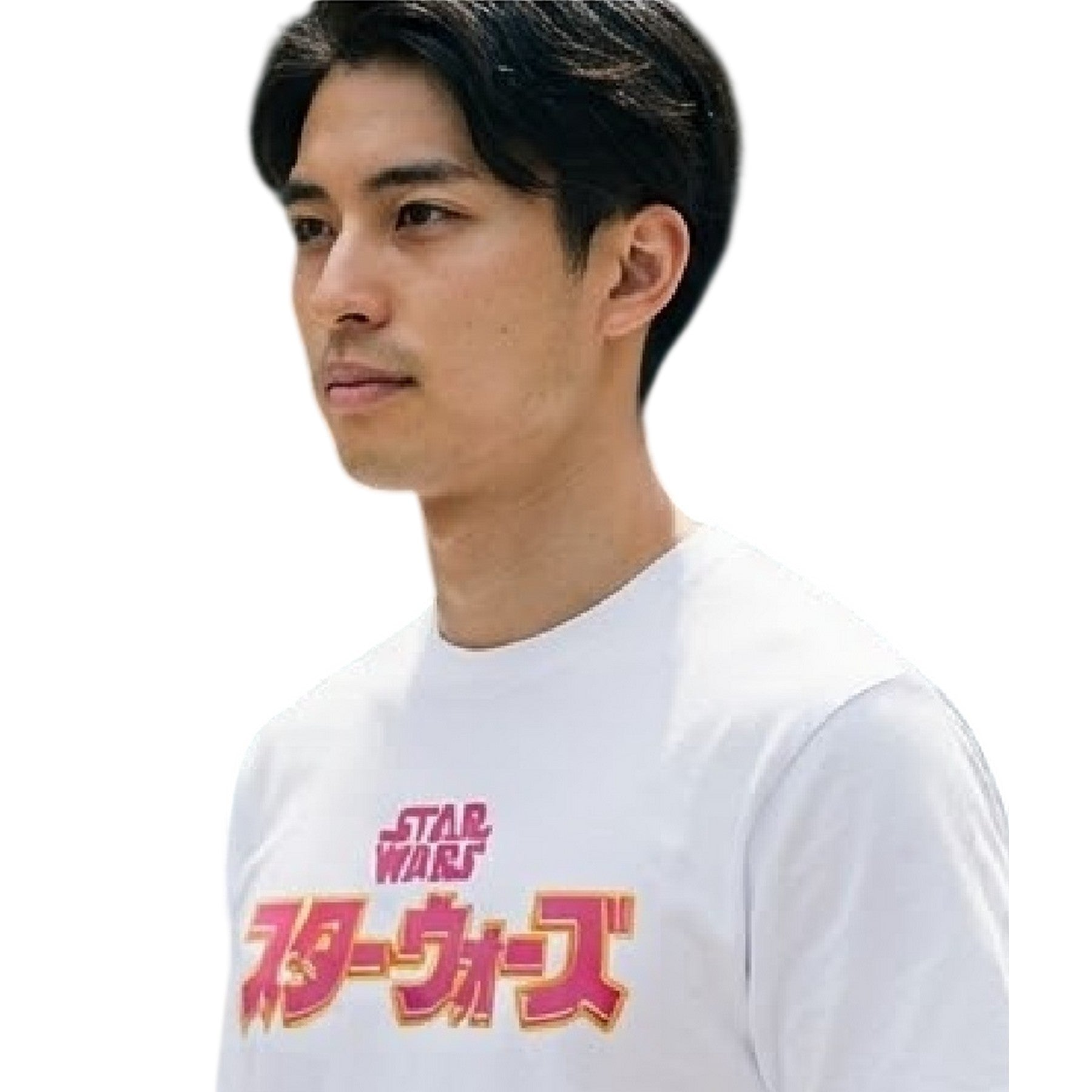 Beige - Back - Star Wars Unisex Adult Japanese Logo T-Shirt