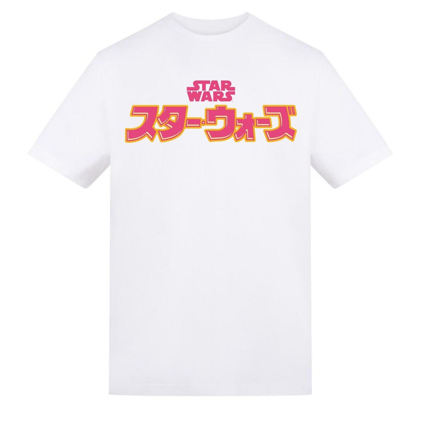 Beige - Front - Star Wars Unisex Adult Japanese Logo T-Shirt