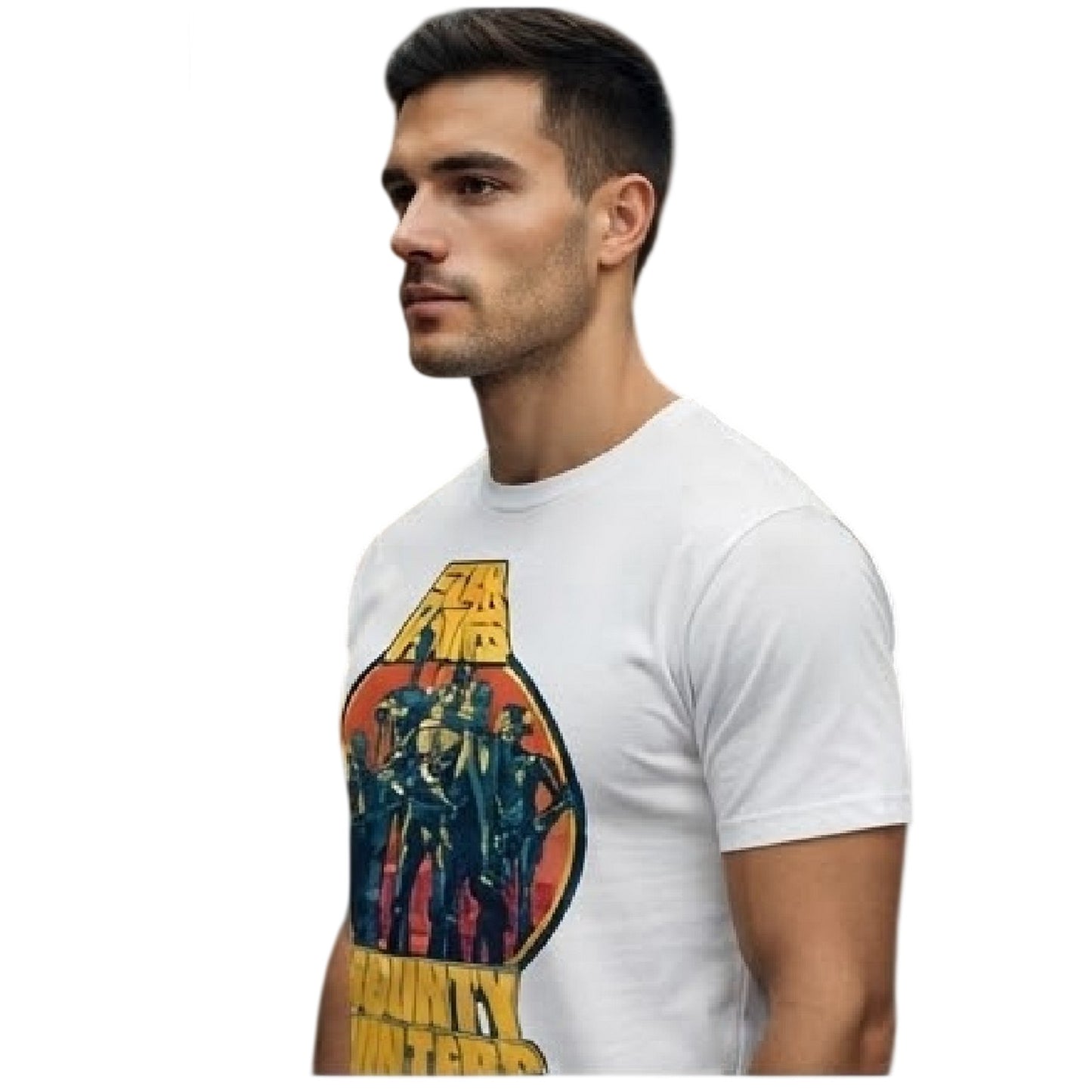 Grey - Back - Star Wars: Bounty Hunter Unisex Adult T-Shirt