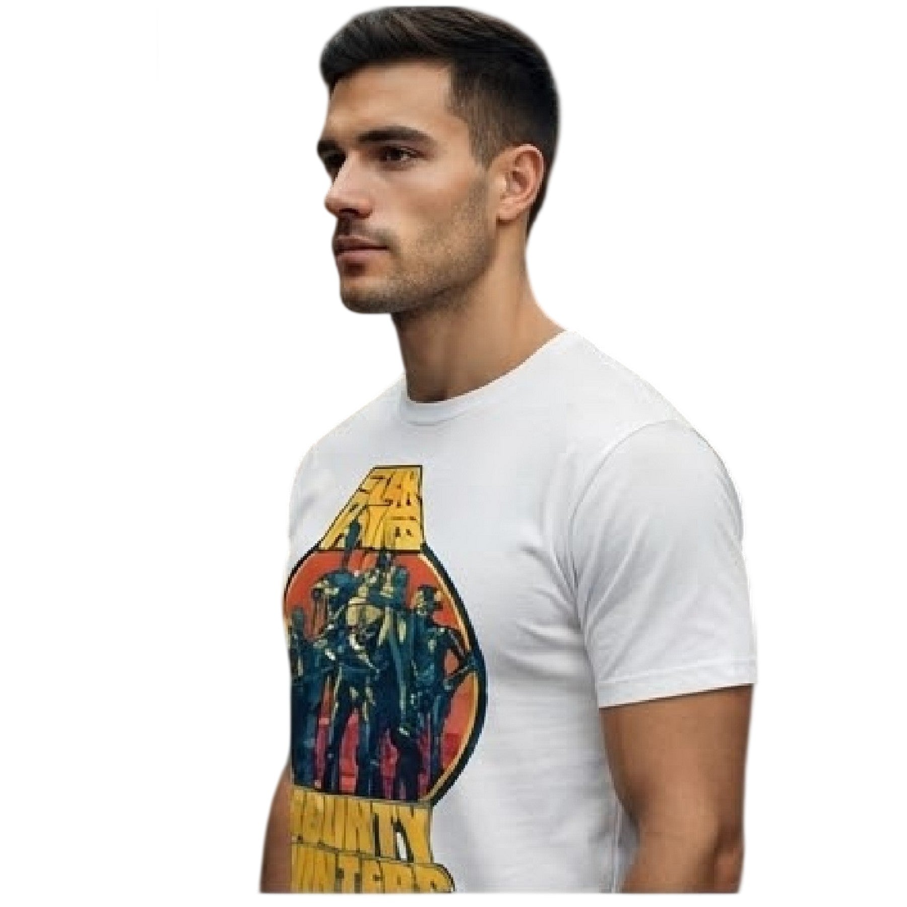 Grey - Back - Star Wars: Bounty Hunter Unisex Adult T-Shirt