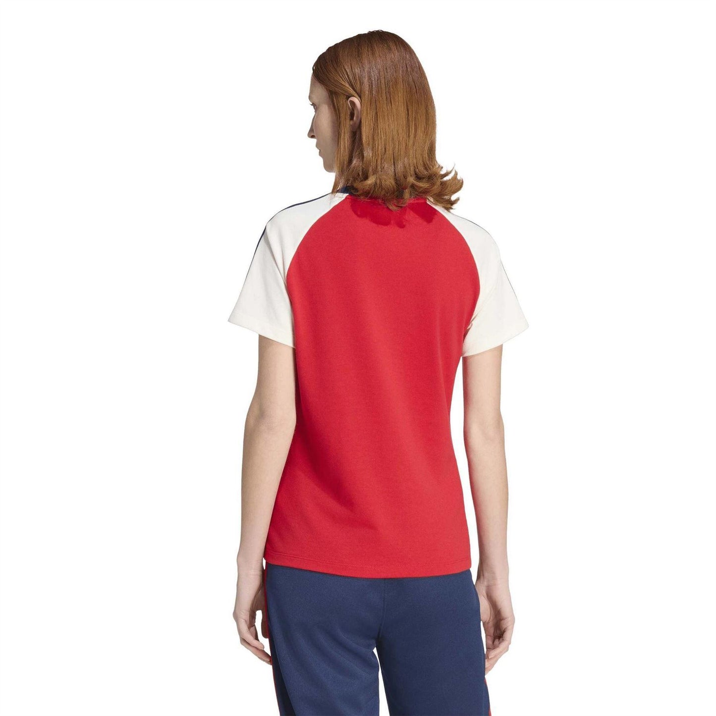 Red-White - Back - Adidas Womens-Ladies Arsenal FC T-Shirt