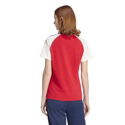 Red-White - Back - Adidas Womens-Ladies Arsenal FC T-Shirt
