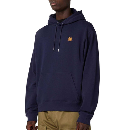 Blue - Front - Kenzo Mens Logo Hoodie