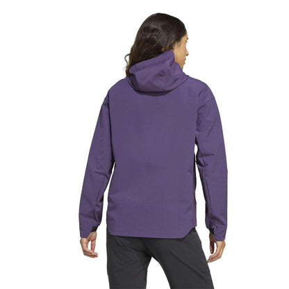 Plum - Back - Adidas Womens-Ladies Terrex Multi Soft Shell Jacket