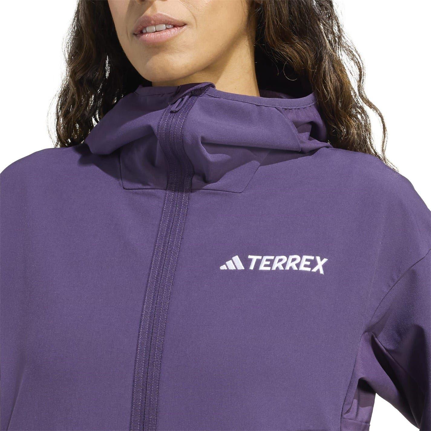 Plum - Side - Adidas Womens-Ladies Terrex Multi Soft Shell Jacket