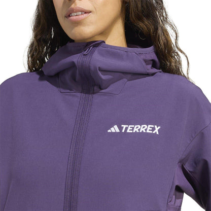 Plum - Side - Adidas Womens-Ladies Terrex Multi Soft Shell Jacket