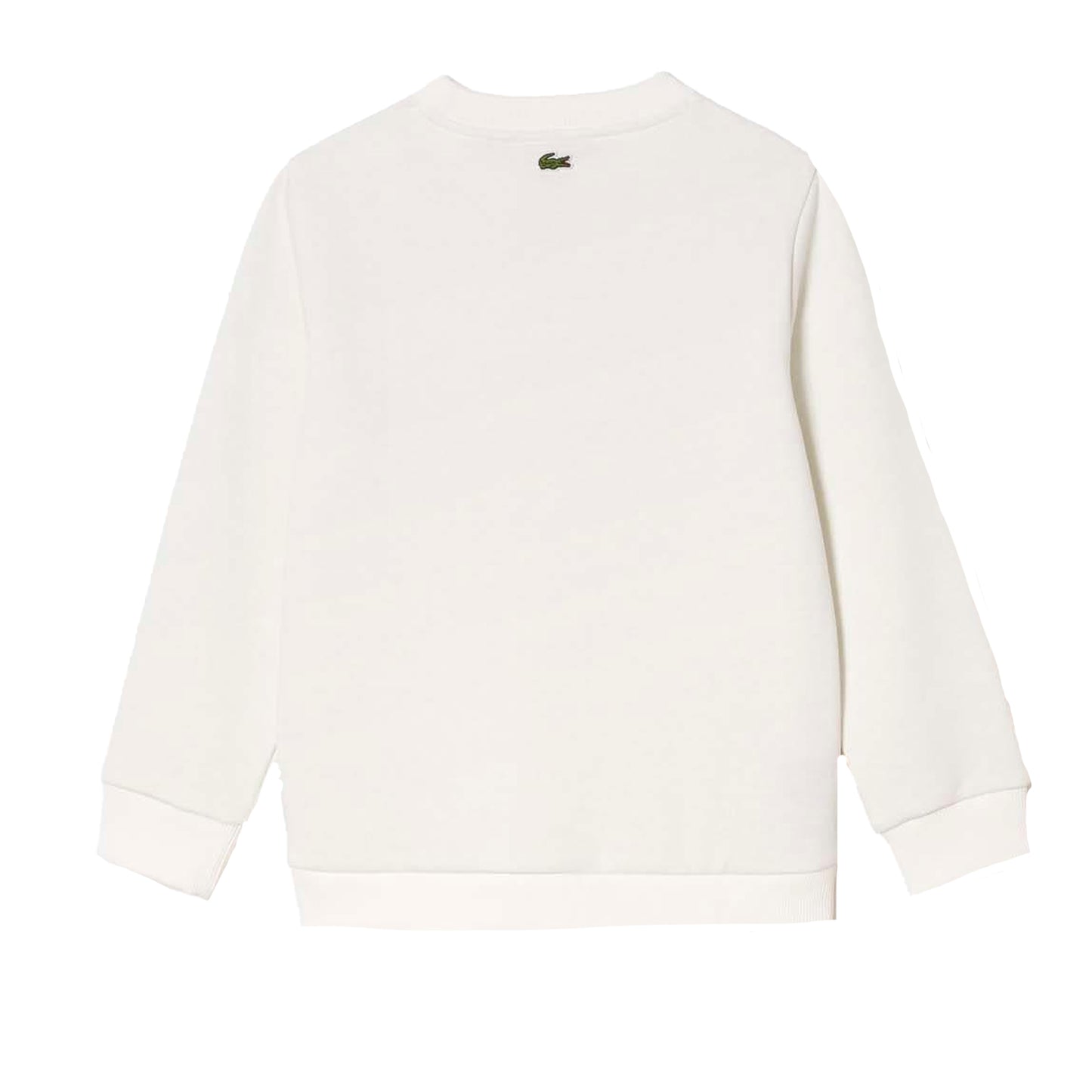 Cream - Back - Lacoste Childrens-Kids Printed Fleece Crew Neck Sweatshirt