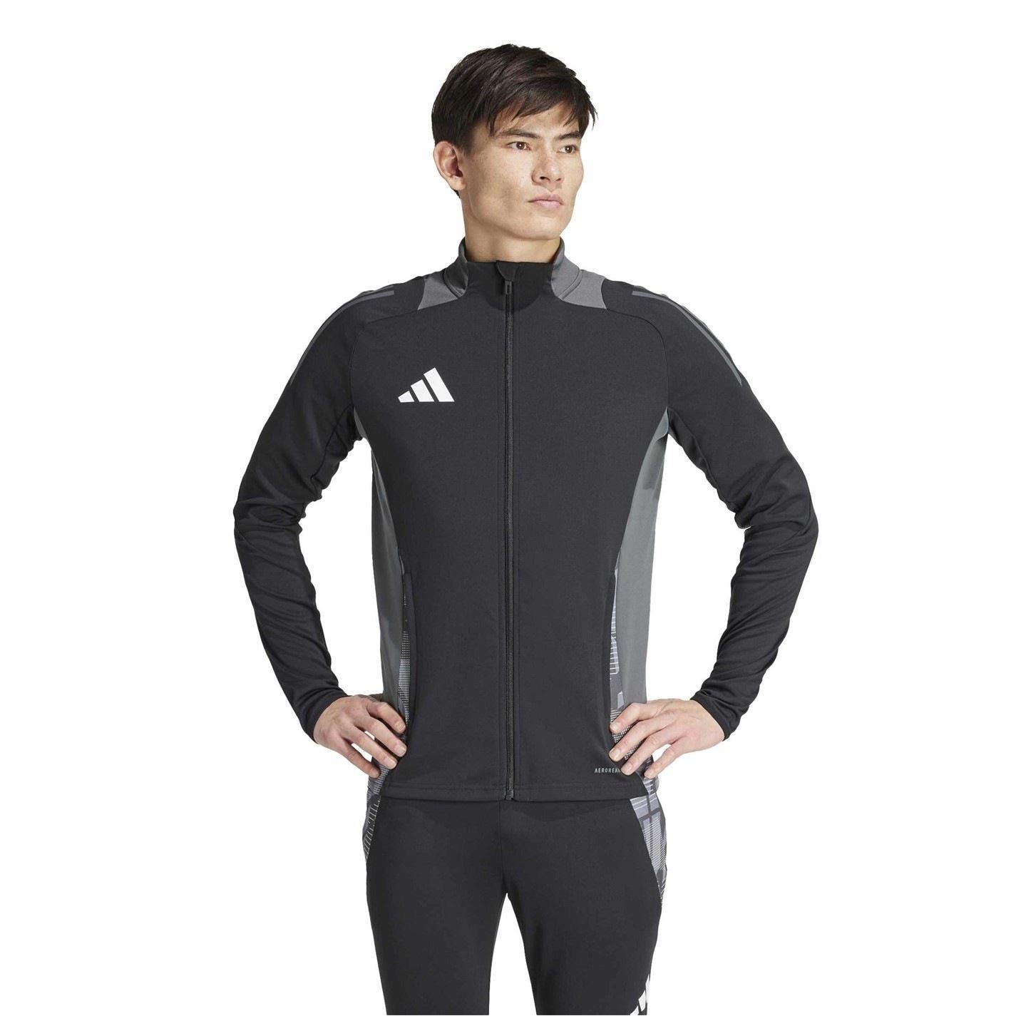 Black-Dark Grey - Lifestyle - Adidas Mens Tiro 24 Competition Training Tracksuit Top