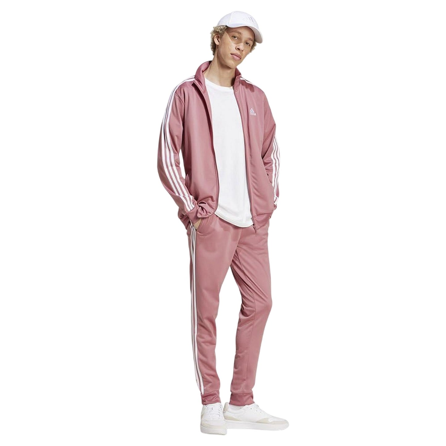 Crimson - Lifestyle - Adidas Mens Striped Track Jacket