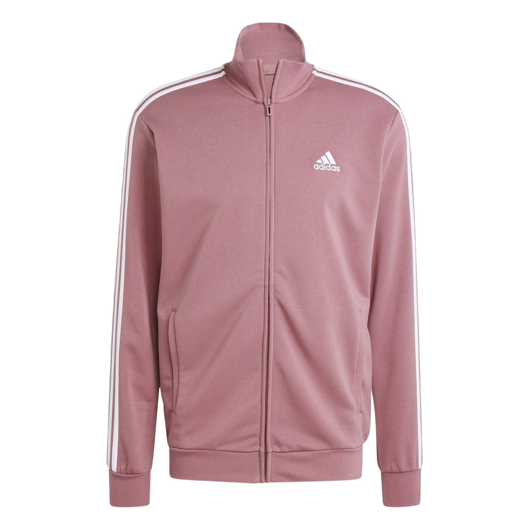 Crimson - Front - Adidas Mens Striped Track Jacket