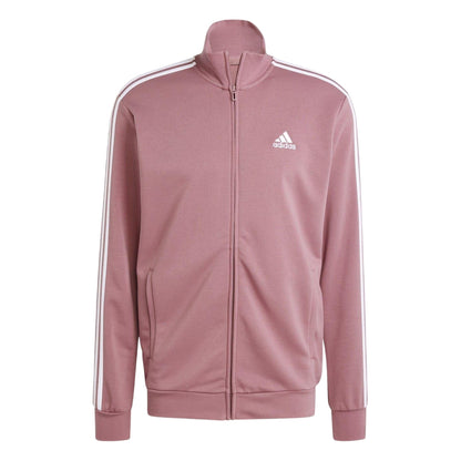 Crimson - Front - Adidas Mens Striped Track Jacket