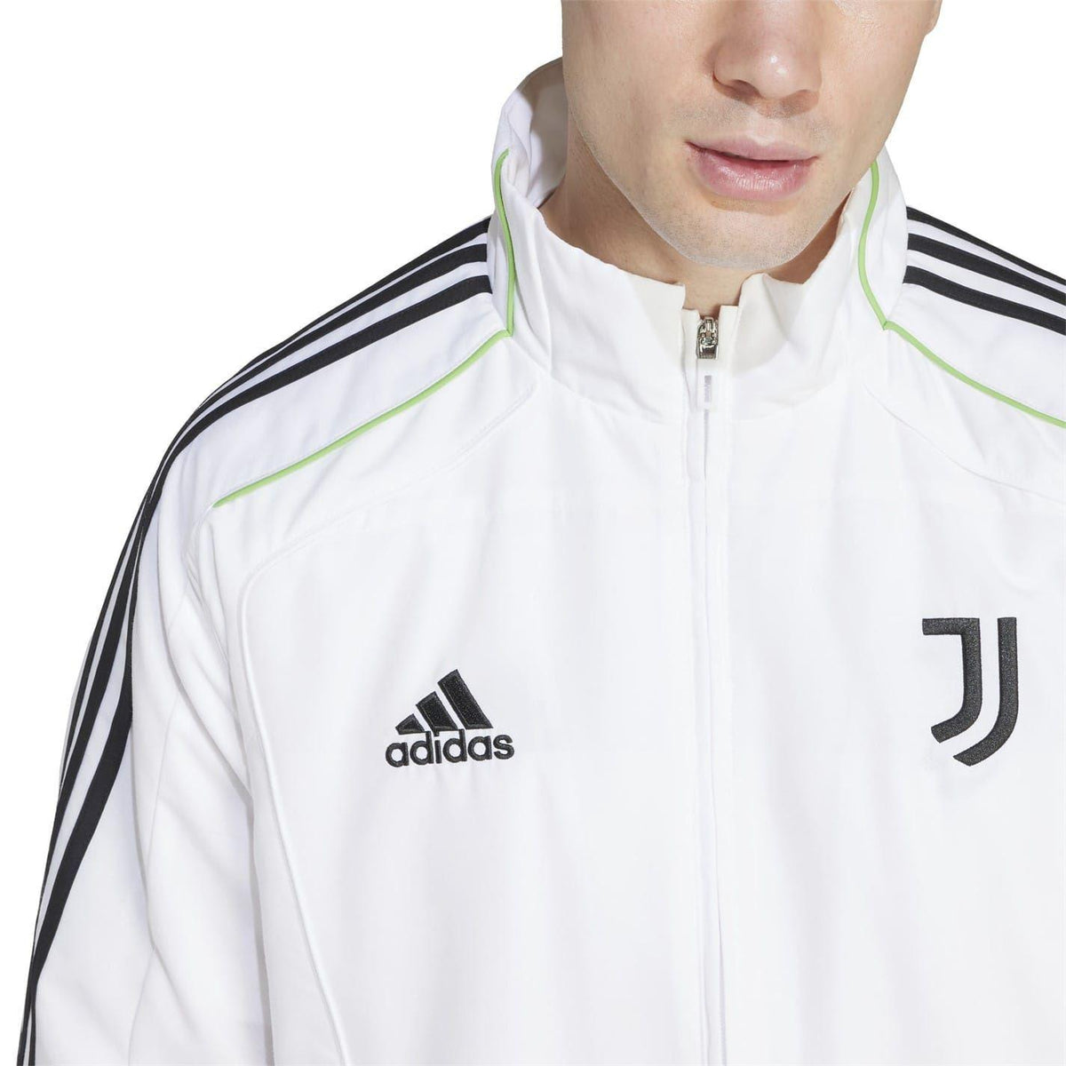 White-Black - Side - Adidas Mens Juventus Track Jacket