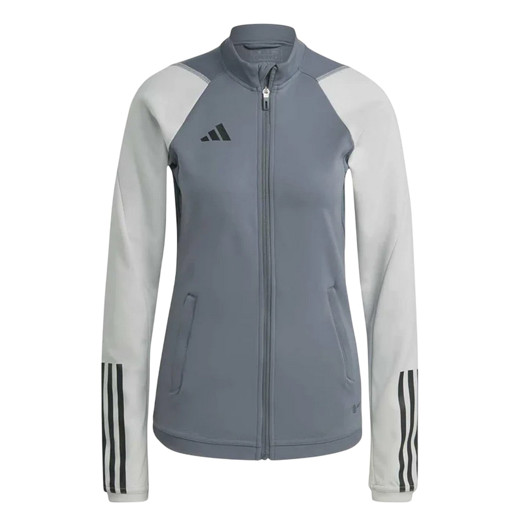 Grey - Front - Adidas Womens-Ladies Tiro 23 Logo Track Jacket