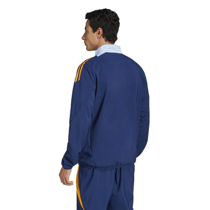 Navy-Orange - Back - Adidas Mens 24-25 Real Madrid CF Anthem Jacket