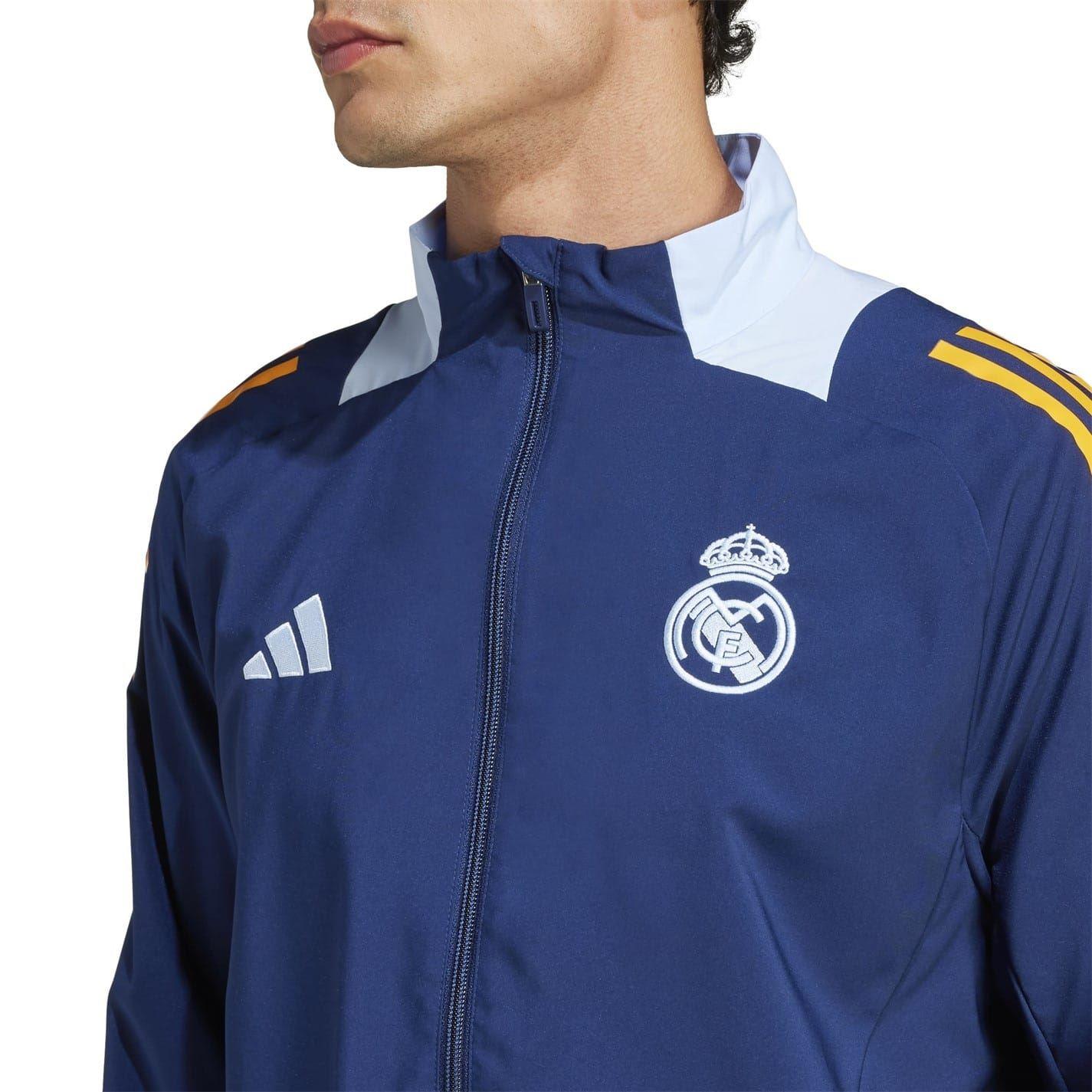 Navy-Orange - Side - Adidas Mens 24-25 Real Madrid CF Anthem Jacket