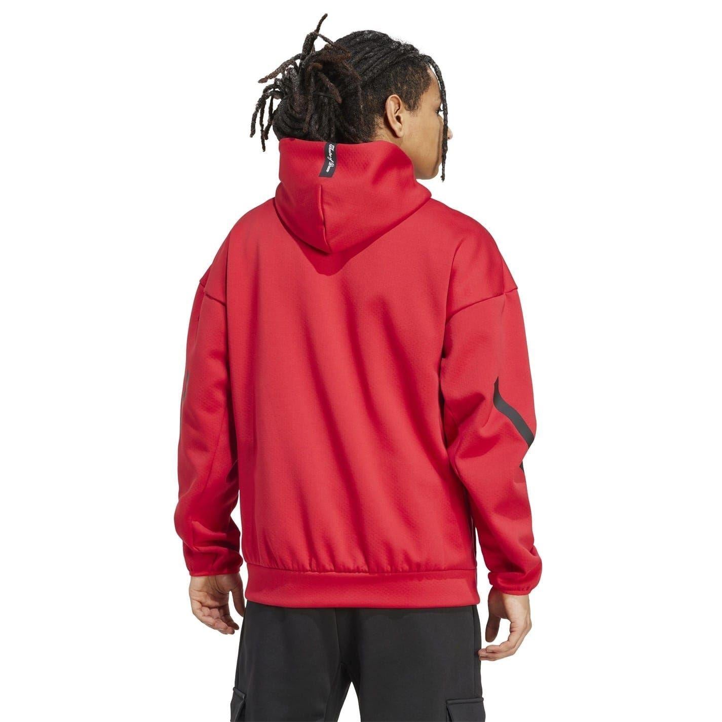 Red - Back - Adidas Mens 25-26 Manchester United FC Anthem Jacket