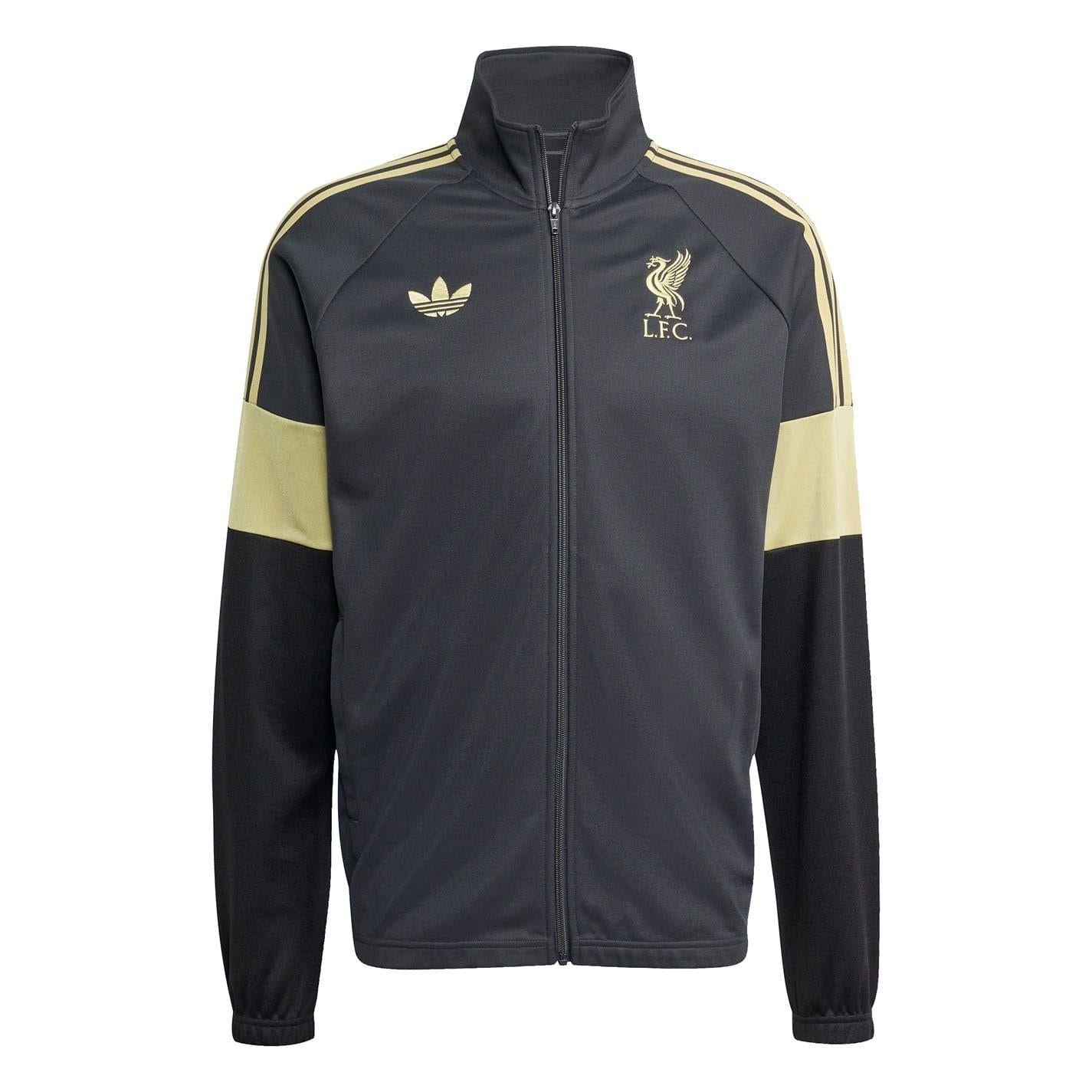 Black - Front - Adidas Mens Liverpool FC Track Jacket