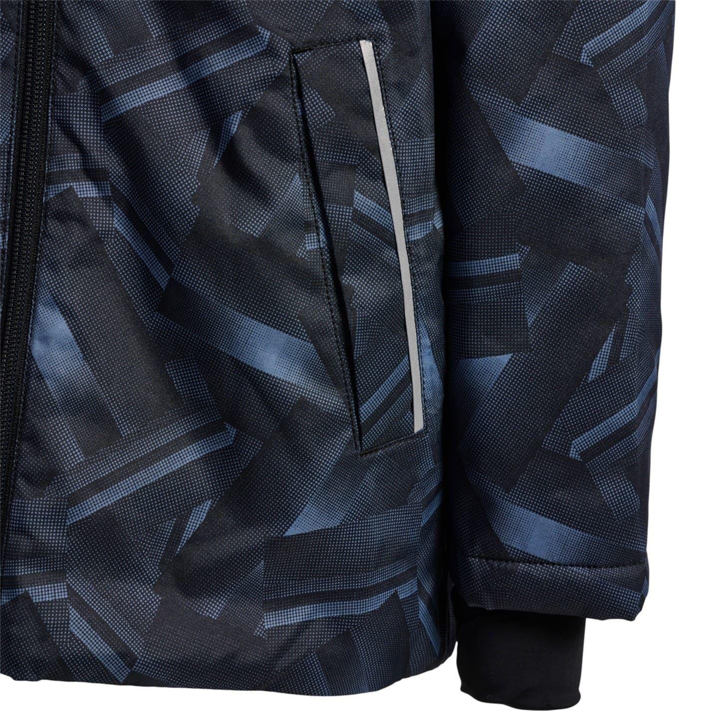 Bering Sea Melange - Side - Hummel Childrens-Kids Geometric Puffer Jacket