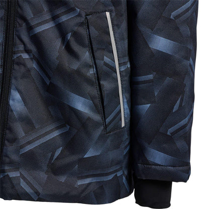 Bering Sea Melange - Side - Hummel Childrens-Kids Geometric Puffer Jacket