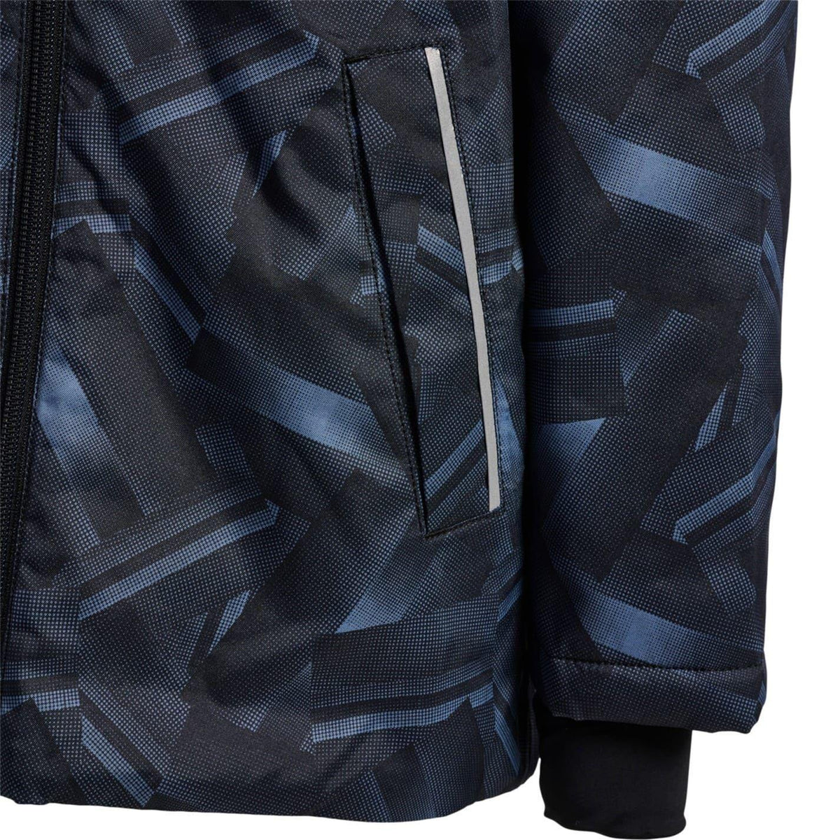 Bering Sea Melange - Side - Hummel Childrens-Kids Geometric Puffer Jacket