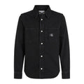 Black - Front - Calvin Klein Mens Patch Denim Logo Shirt