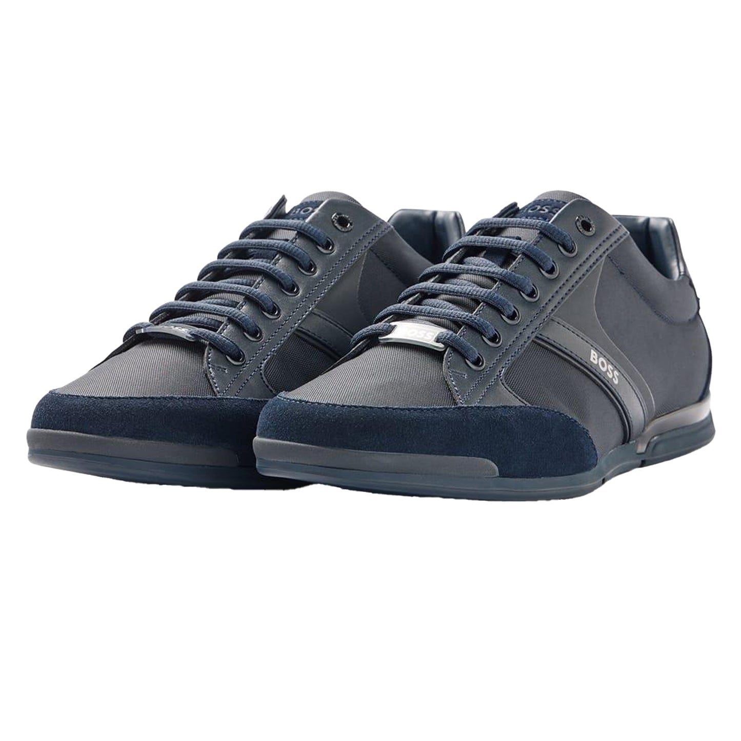 Dark Blue - Front - Boss Mens Saturn Low Cut Trainers