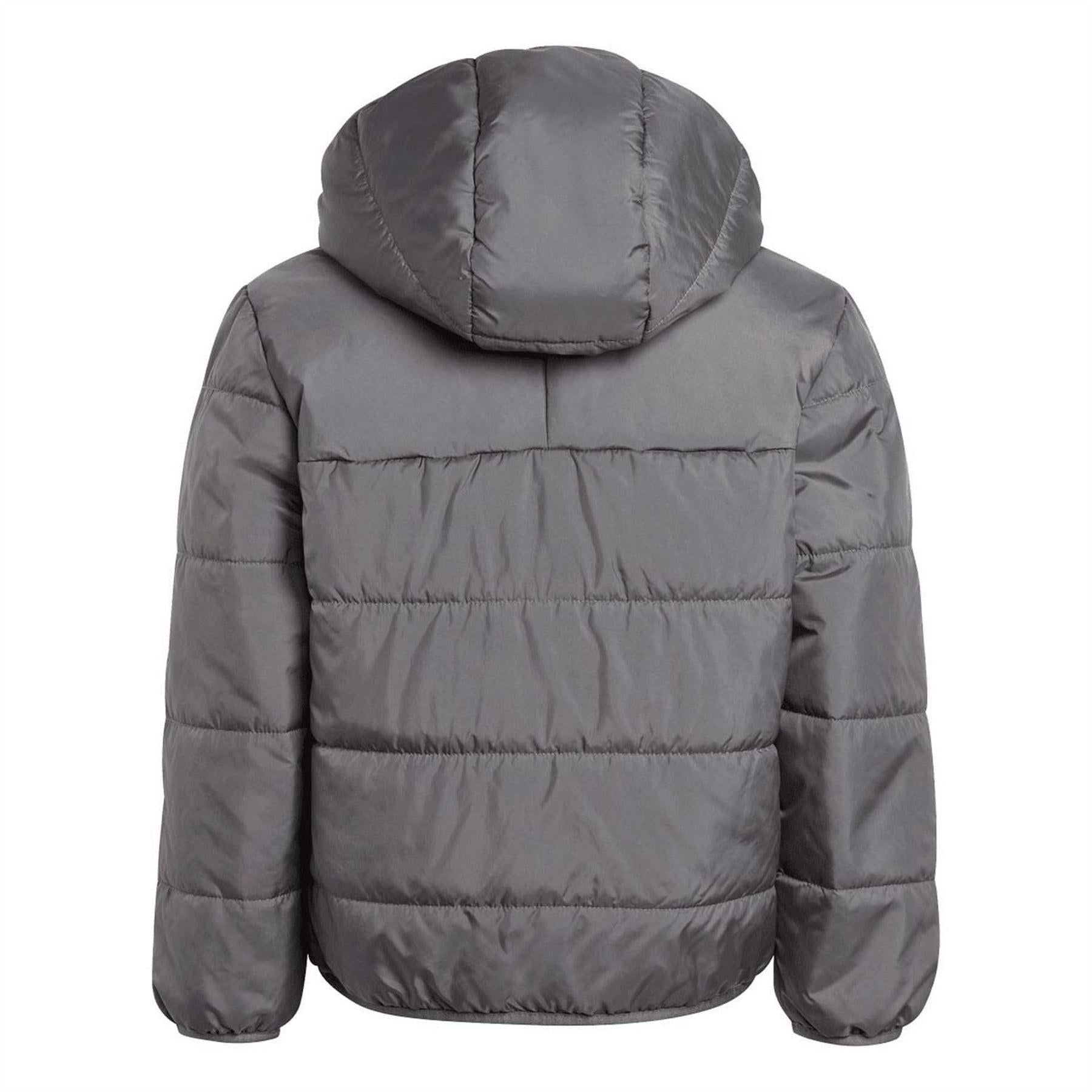 Grey - Back - Adidas Childrens-Kids Adicolor Padded Jacket