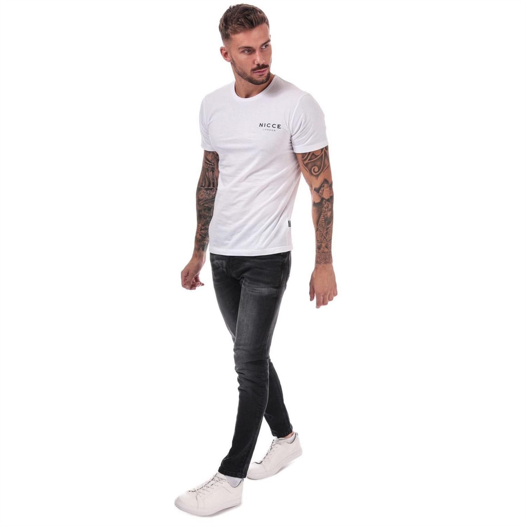 Black - Pack Shot - Duck and Cover Mens Maylead Cotton Denim Faded Slim Jeans