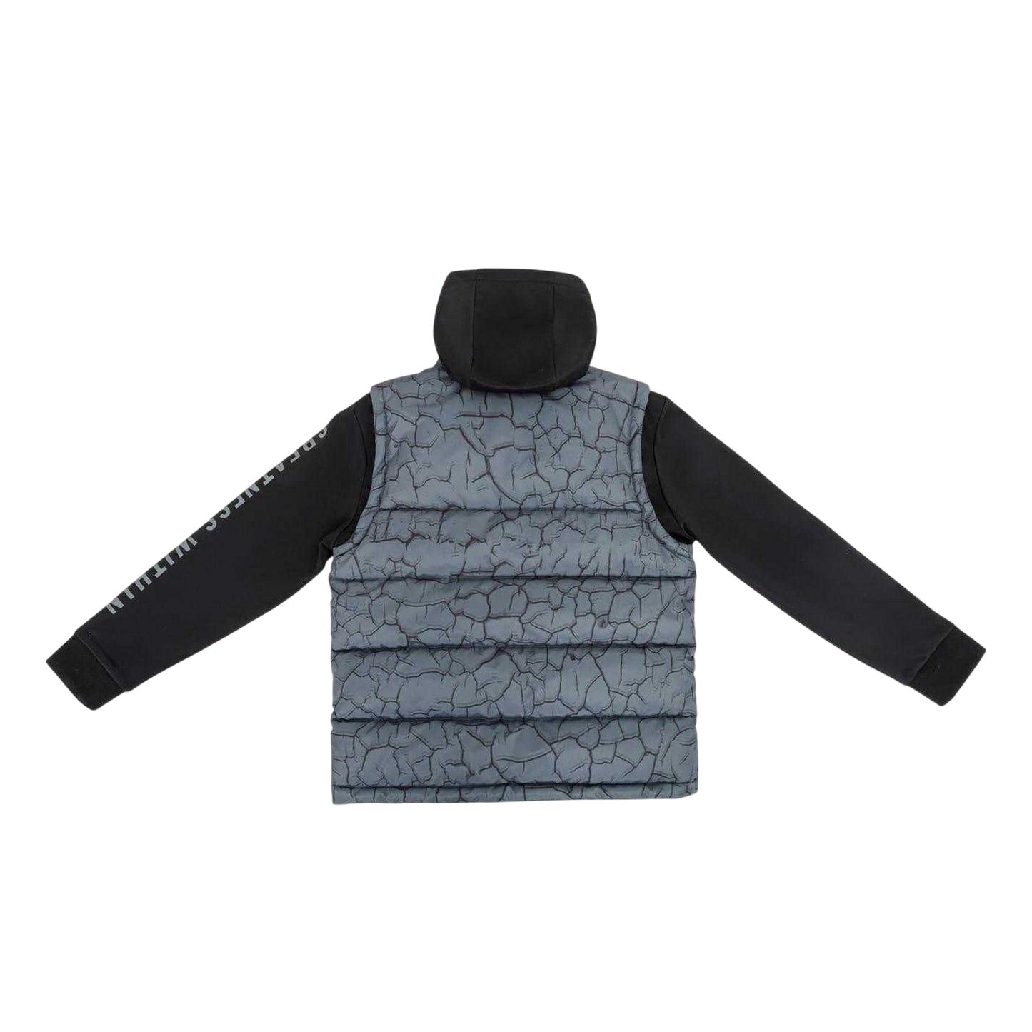 Charcoal - Back - Everlast Boys Cracked Effect Hybrid Jacket