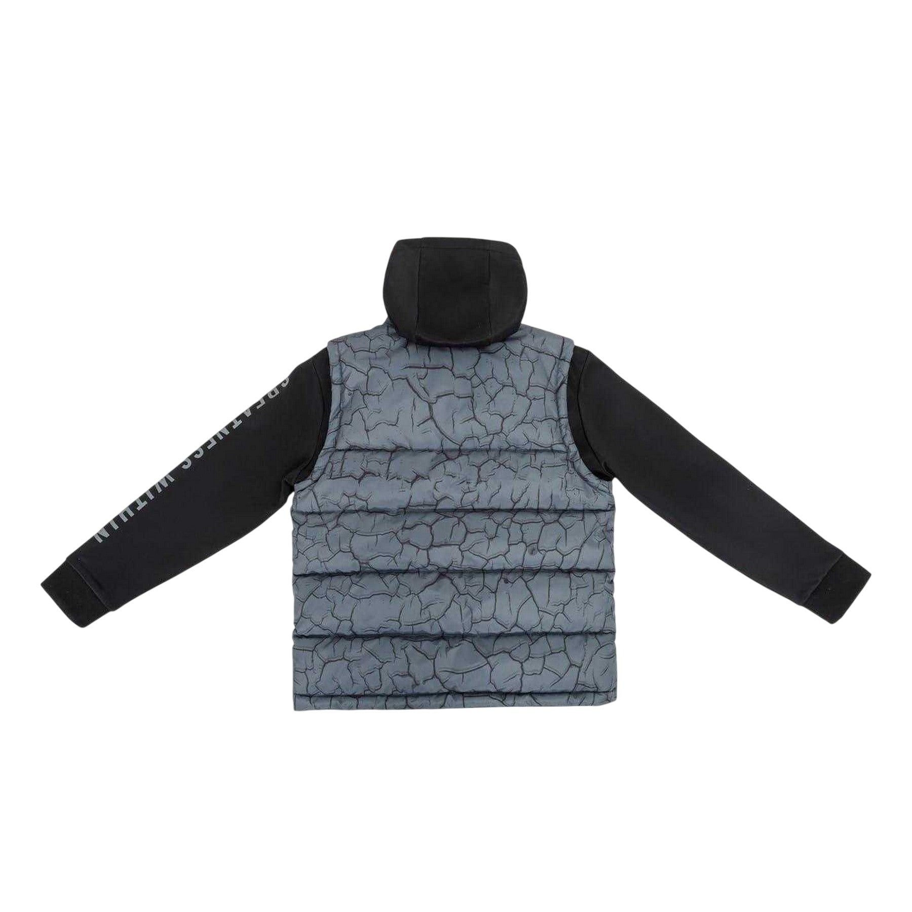 Charcoal - Back - Everlast Boys Cracked Effect Hybrid Jacket