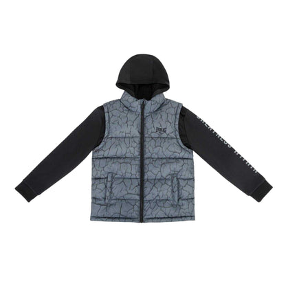 Charcoal - Front - Everlast Boys Cracked Effect Hybrid Jacket