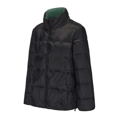 Black - Side - Firetrap Womens-Ladies Reversible Lightweight Slim Down Jacket