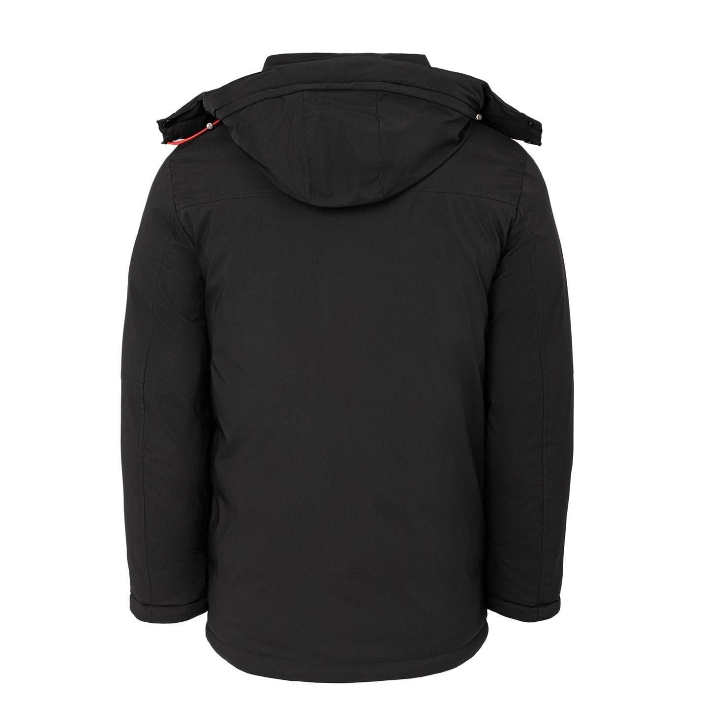 Black - Back - Lee Cooper Mens Hooded Puffer Jacket