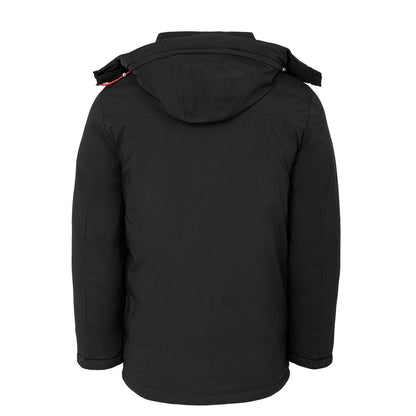 Black - Back - Lee Cooper Mens Hooded Puffer Jacket