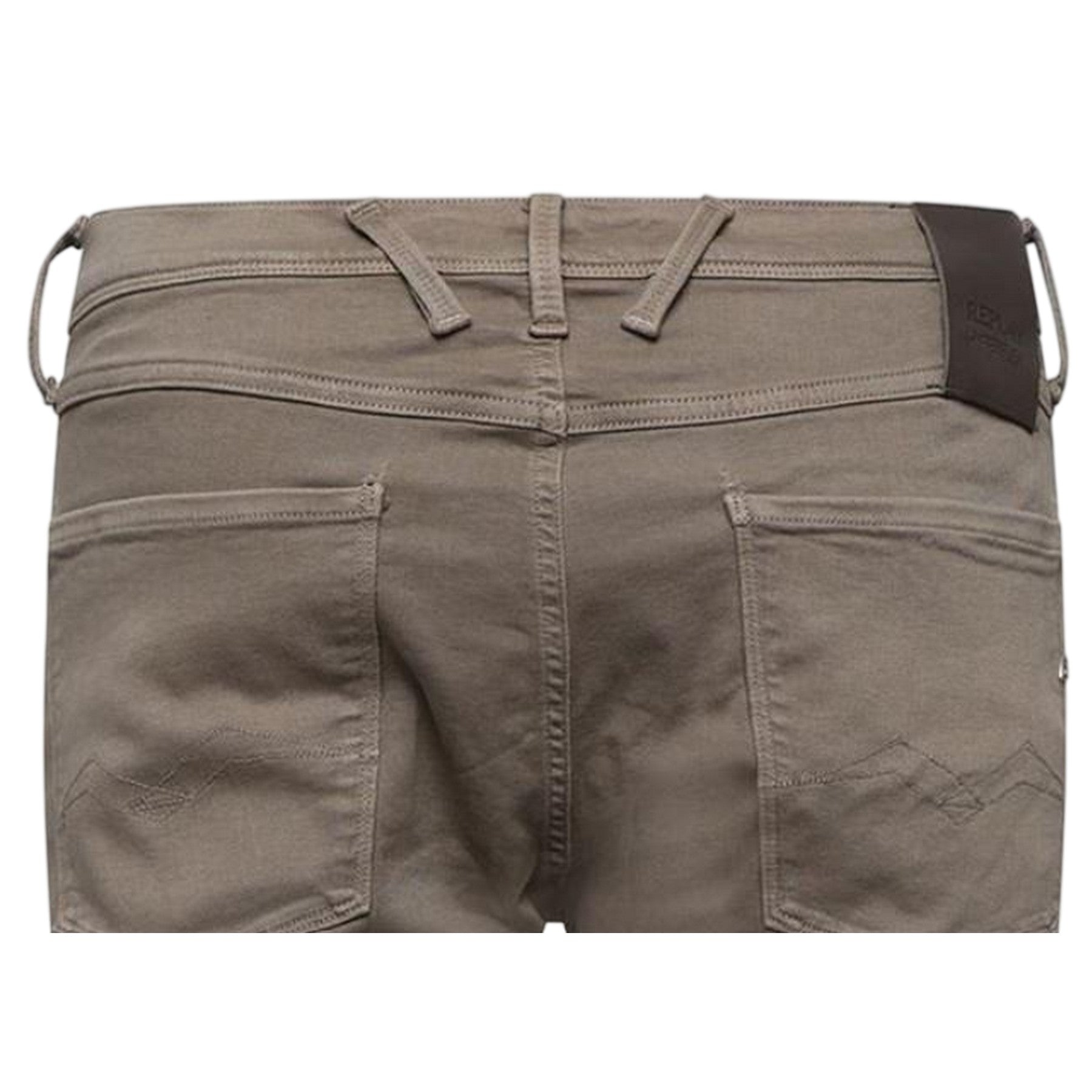 Beige - Side - Replay Mens Anbass Slim Jeans