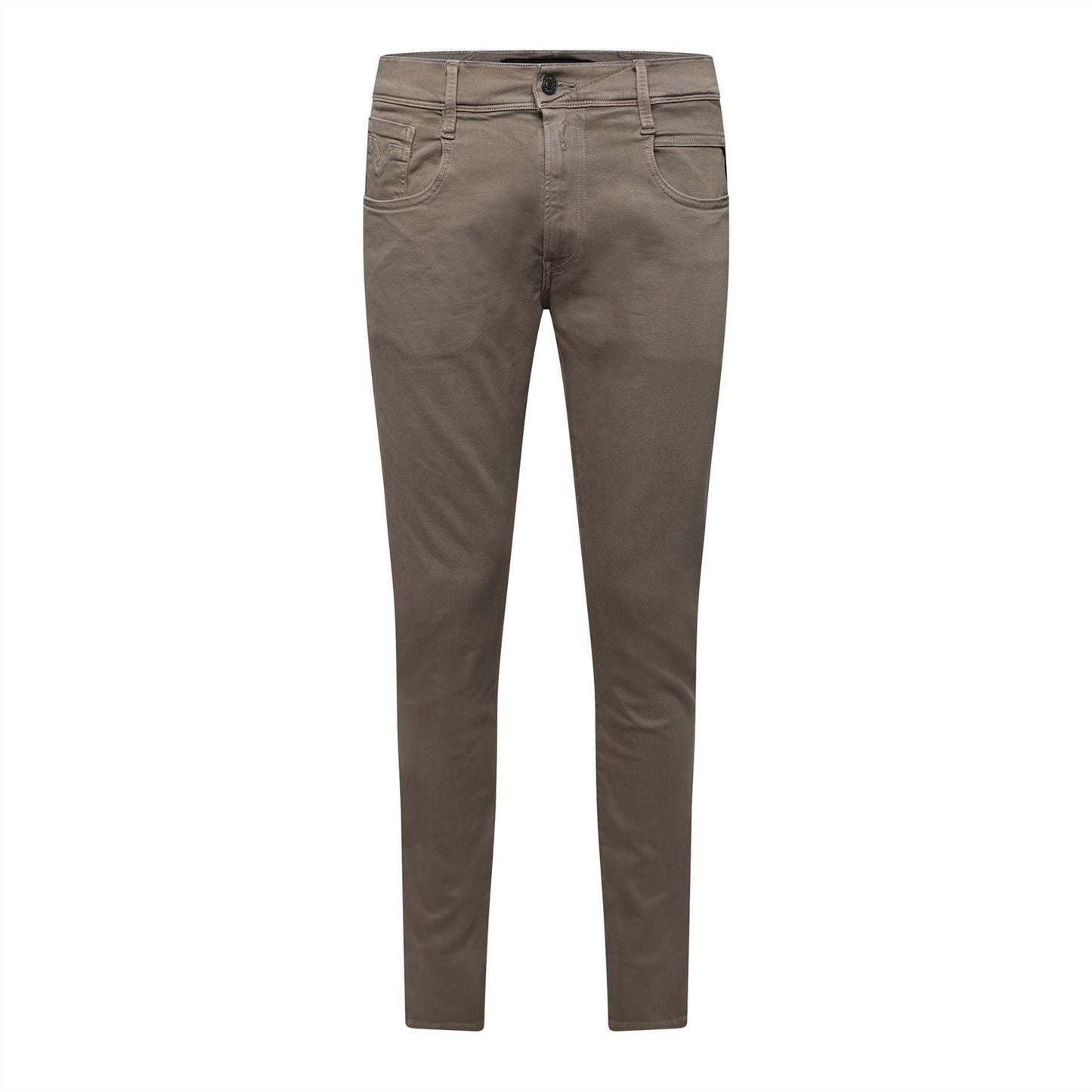 Beige - Front - Replay Mens Anbass Slim Jeans