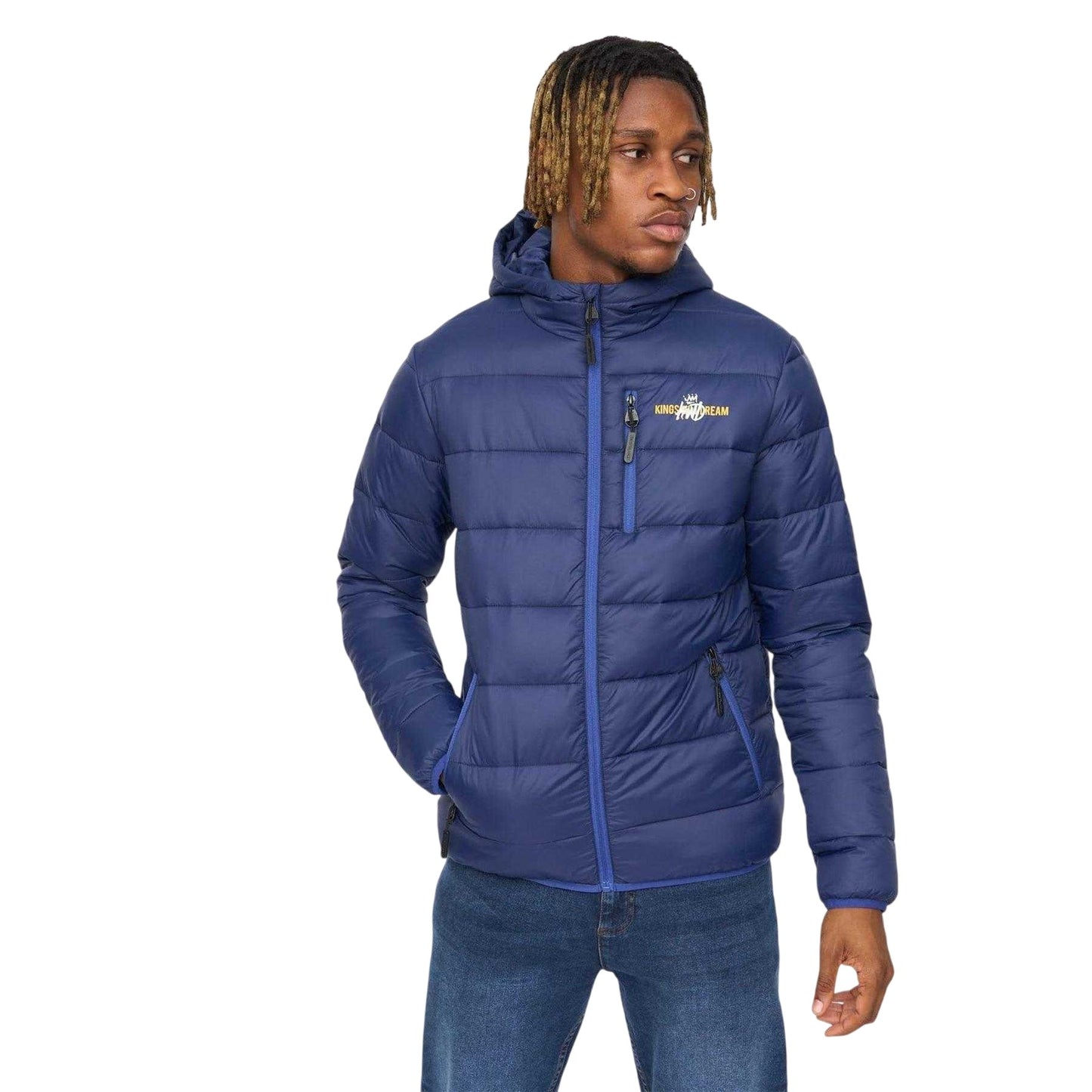 Blue - Lifestyle - Kings Will Dream Mens Polyester Puffer Jacket
