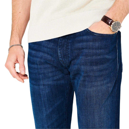 Atlantic Blue - Side - Boss Mens Delaware Plain Slim Jeans