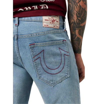 Light Blue Washed - Side - True Religion Mens Denim Slim Jeans