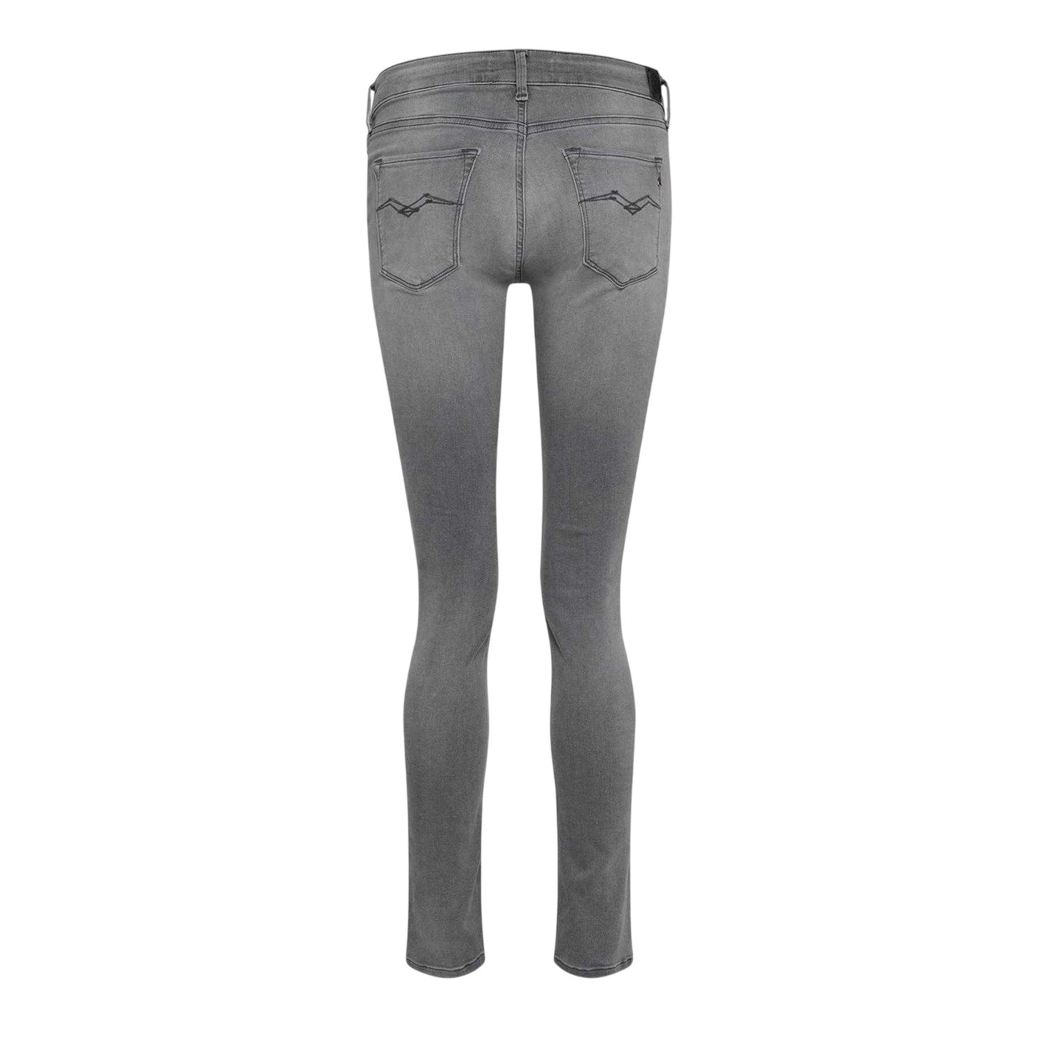 Grey - Back - Replay Womens-Ladies New Luz Plain Skinny Jeans
