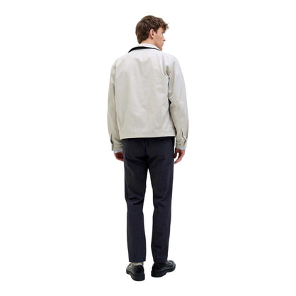 Night Sky - Back - Jack And Jones Mens Seersucker Straight Leg Cargo Trousers