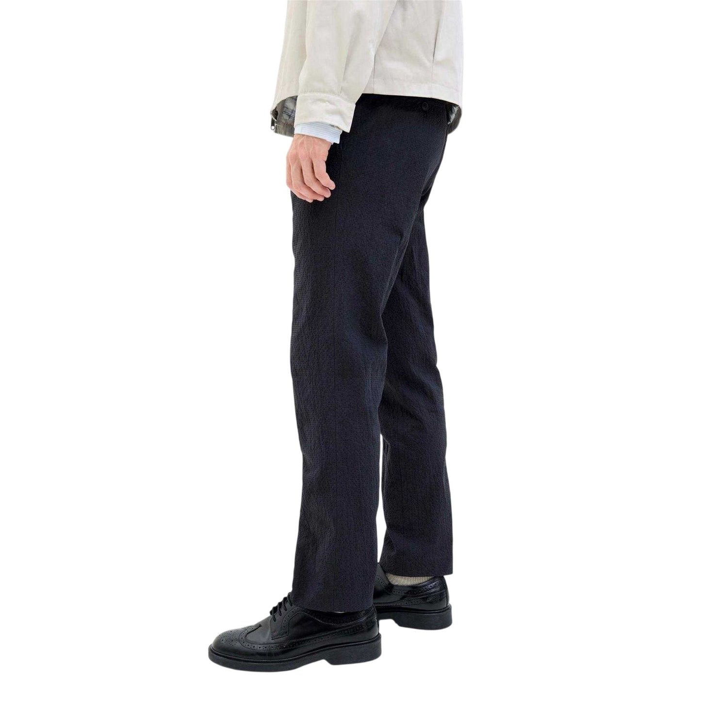 Night Sky - Side - Jack And Jones Mens Seersucker Straight Leg Cargo Trousers