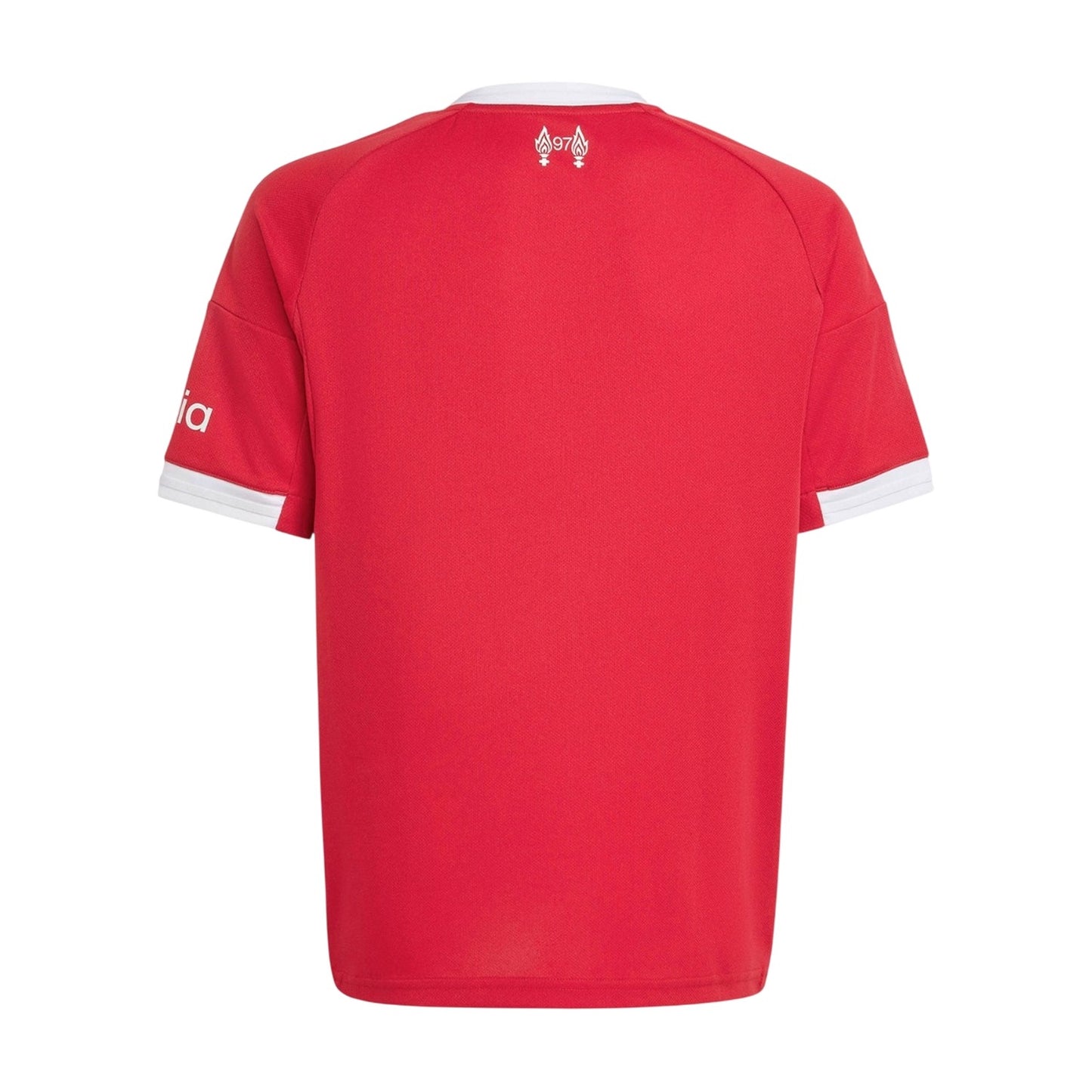 Red - Back - Adidas Childrens-Kids 2025-2026 Liverpool FC Home Shirt