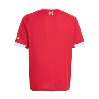 Red - Back - Adidas Childrens-Kids 2025-2026 Liverpool FC Home Shirt