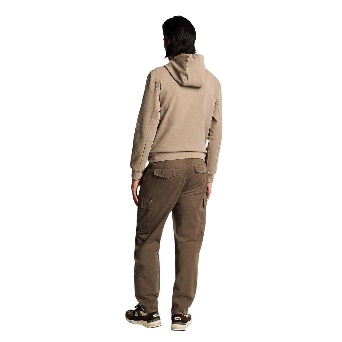 Khaki Ash - Back - Lyle & Scott Mens Relaxed Fit Cargo Trousers