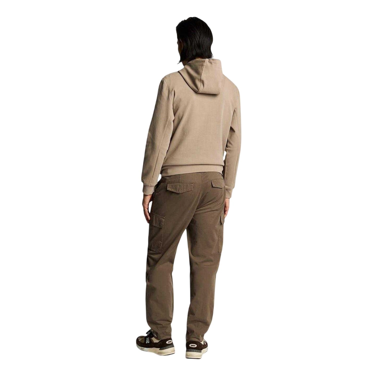 Khaki Ash - Back - Lyle & Scott Mens Relaxed Fit Cargo Trousers