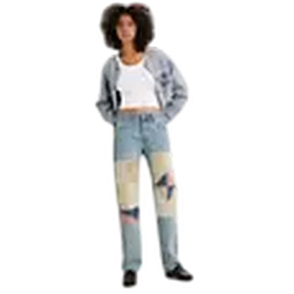 Road Trippin - Lifestyle - Levis Womens-Ladies 501 90s Denim Patchwork Mid Rise Jeans